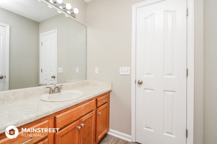 the bathroom is clean and ready to use