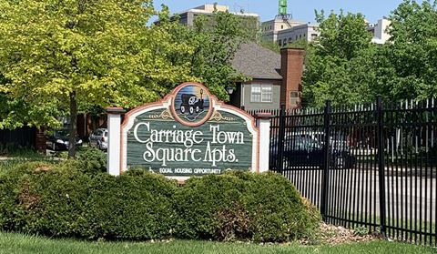 Carriage Town Square Apartments sign, Flint, Michigan