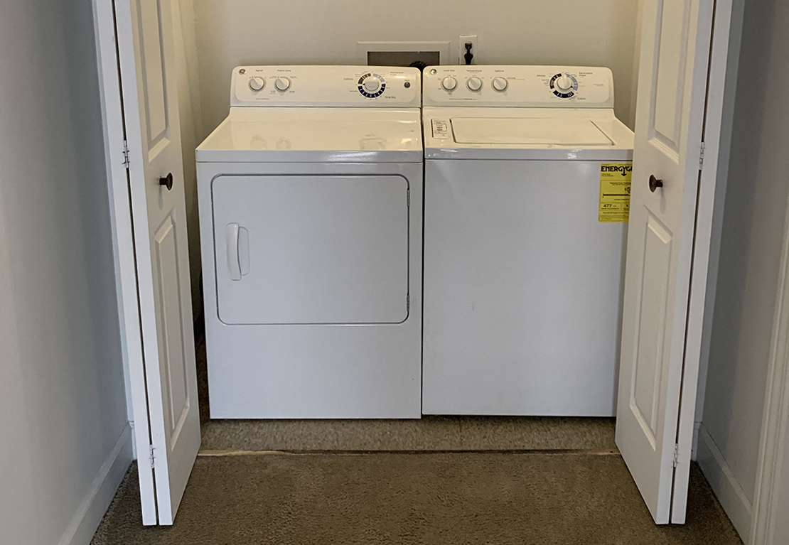 Carriage Town Square Apartments in-unit laundry, Flint, Michigan