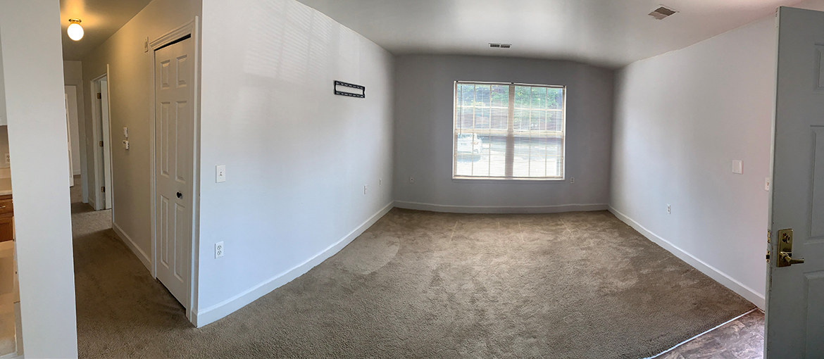 Carriage Town Square Apartments living area, Flint, Michigan