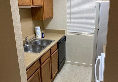 Courtwood Apartments kitchen, McNair, Texas