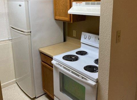 Courtwood Apartments kitchen, McNair, Texas