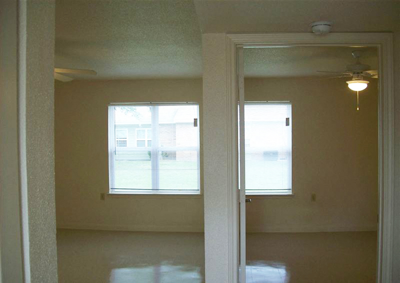 Country Village Apartments view from hallway, Roscommon, Michigan