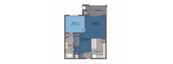 Bastille Floor Plan at Abberly Square Apartment Homes, Waldorf, MD, 20601