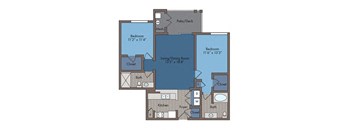 Jackson Floor Plan at Abberly Square Apartment Homes, Maryland, 20601