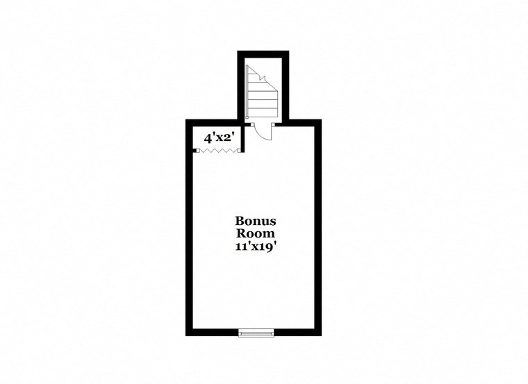 a floor plan of a house with a bedroom and a loft