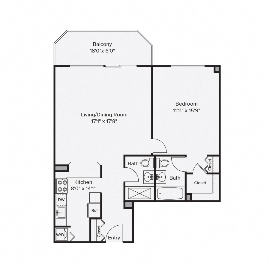 10 West Floor Plan 1A