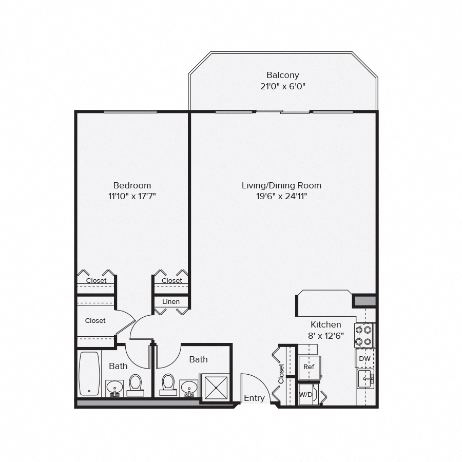 10 West Floor Plan 1C