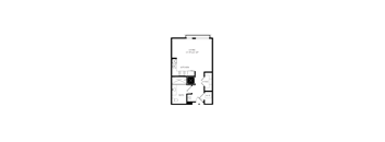 Floorplan showing the 0B1 floorplan for Mirrorton Apartments