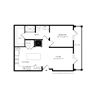 1B Floorplan showing the 1B floorplan for Mirrorton Apartments