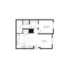 1B.2 Floorplan showing the 1B2 floorplan for Mirrorton Apartments