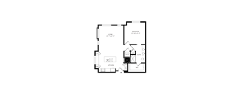 Floorplan showing the 1D floorplan for Mirrorton Apartments