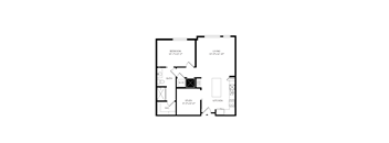 Floorplan showing the 1F floorplan for Mirrorton Apartments