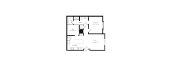 Floorplan showing the 1G.1 floorplan for Mirrorton Apartments