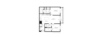Floorplan showing the 2A floorplan for Mirrorton Apartments