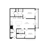 2A Floorplan showing the 2A floorplan for Mirrorton Apartments