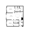 2A2 Floorplan showing the 2A2 floorplan for Mirrorton Apartments