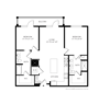2B Floorplan showing the 2B floorplan for Mirrorton Apartments