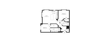 Floorplan showing the 2C floorplan for Mirrorton Apartments