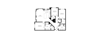 Floorplan showing the 3A floorplan for Mirrorton Apartments
