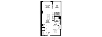 307 Floor Plan at Market Square Place, Pennsylvania, 15222