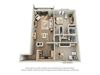 1 Bed, 2 Bath B