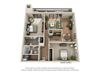 2 Bed, 1 Bath