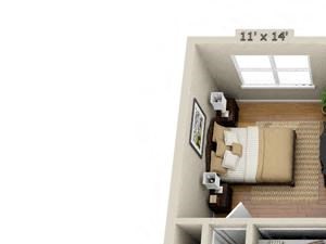 1 bedroom, 1 bath Park Clayton 1 bedroom floor plan