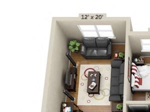 2 Bedroom, 1.5 Bathroom Park Clayton 2 bedroom floor plan