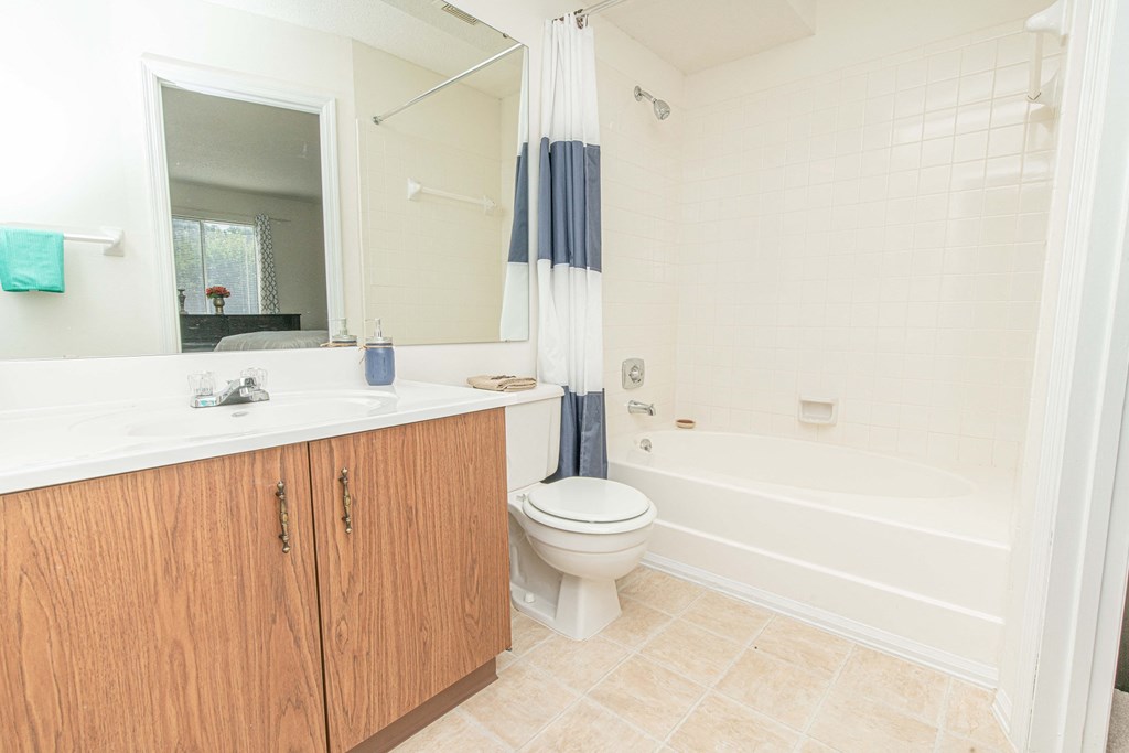 a bathroom with a toilet and a sink and a bath tub