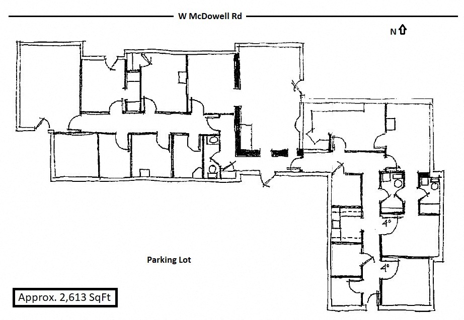 a schematic diagram of a building with a floor plan and perspectives