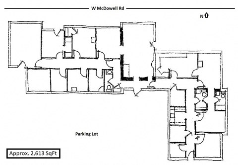 a schematic diagram of a building with a floor plan and perspectives