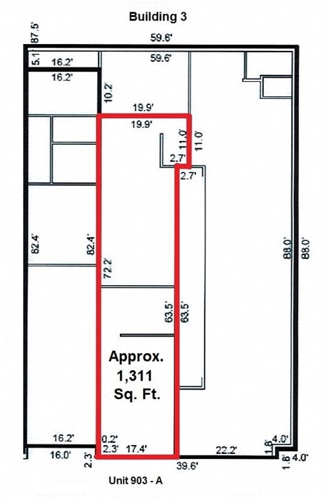 schematic diagram of a floor plan of a building