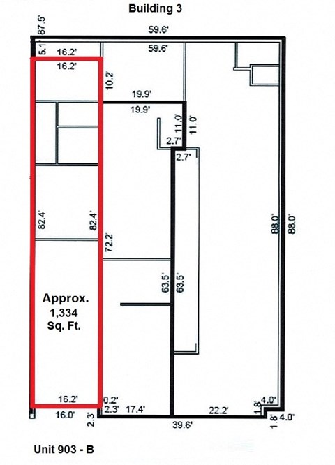 schematic drawing of a building three floor plan