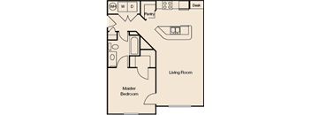 One Bedroom One Bathroom Floor Plan