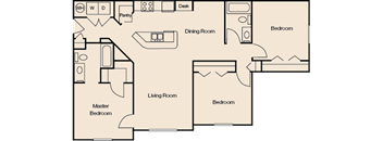Three Bedroom Two Bathroom Floor Plan