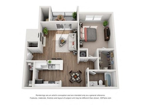 1 Bedroom Floor Plan with 800 Sq. Ft. 1 Bedroom Floor Plan with 800 Sq. Ft. | Briarcliff Apartments Atlanta GA