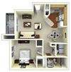 1 Bedroom Floor Plan | Gwinnett Apartments in Norcross GA