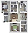 2 bedroom floor plan | Roswell Village Apartments Roswell GA
