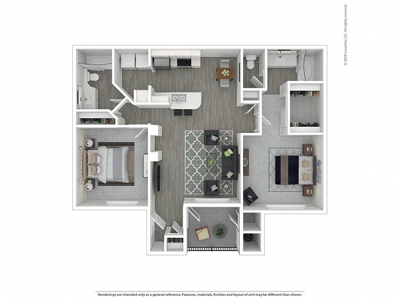 2 Bed - 2 Bath |1,060 sq.ft. 2X2R
