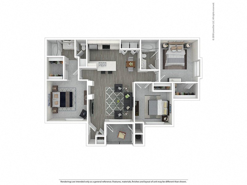 3 Bed - 2 Bath |1,199 sq.ft. 3X2