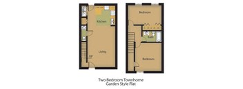 two bedroom townhome apartment 