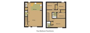 four bedroom townhome apartment 