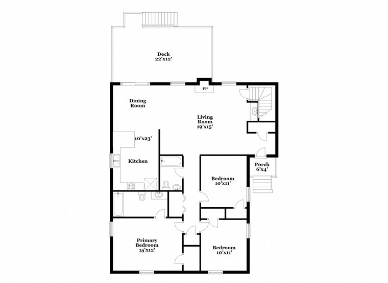 a floor plan of a house with two floors and a garage