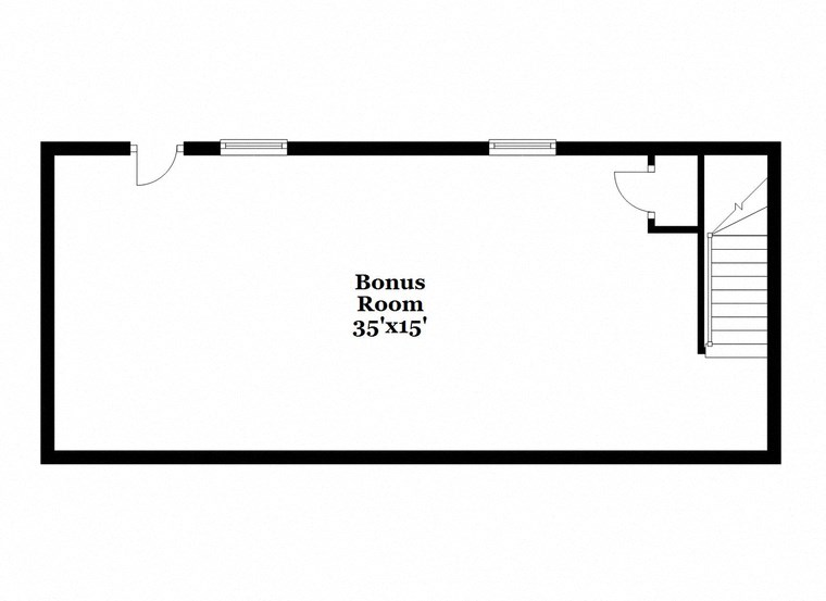 a floor plan of a house with a bonus room