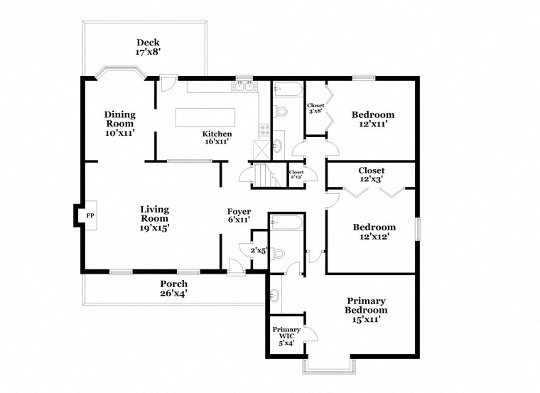 a floor plan of a house with two floors and a garage
