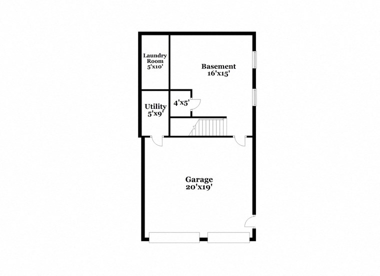 this is the floor plan of a house with a garage and a loft