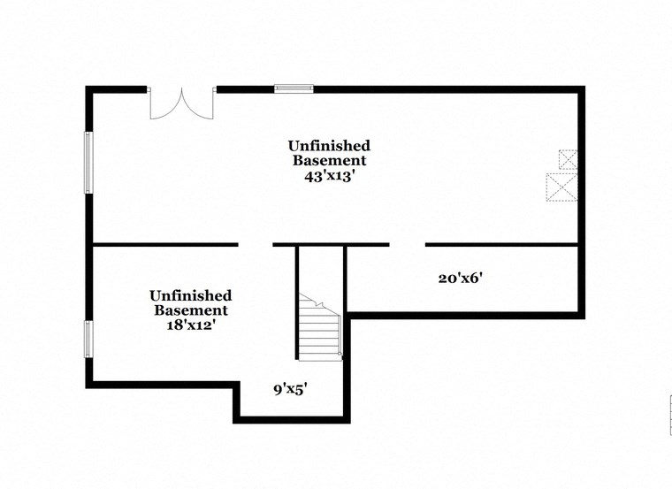 a floor plan of a house with an open floor plan with bedrooms and a kitchen