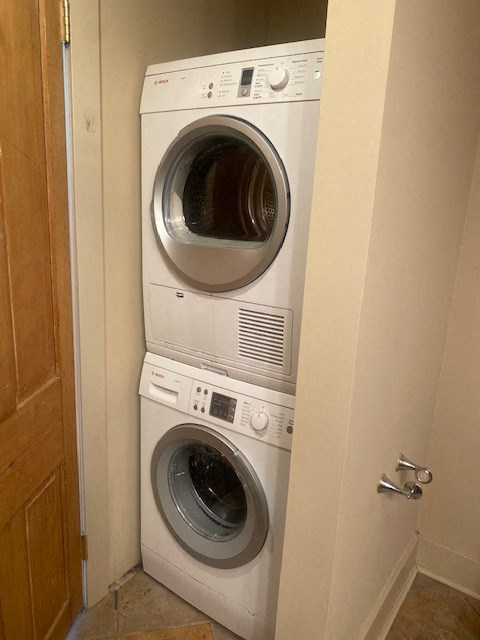 a laundry room with two washing machines in it