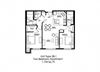 2 Bedroom Floor Plan Two Bedroom B1